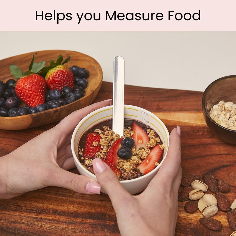 Uba Portion Control Bowl (PORCELAIN) for Measuring, Bariatric Diet, Diabetes & Healthy Eating - Image 2